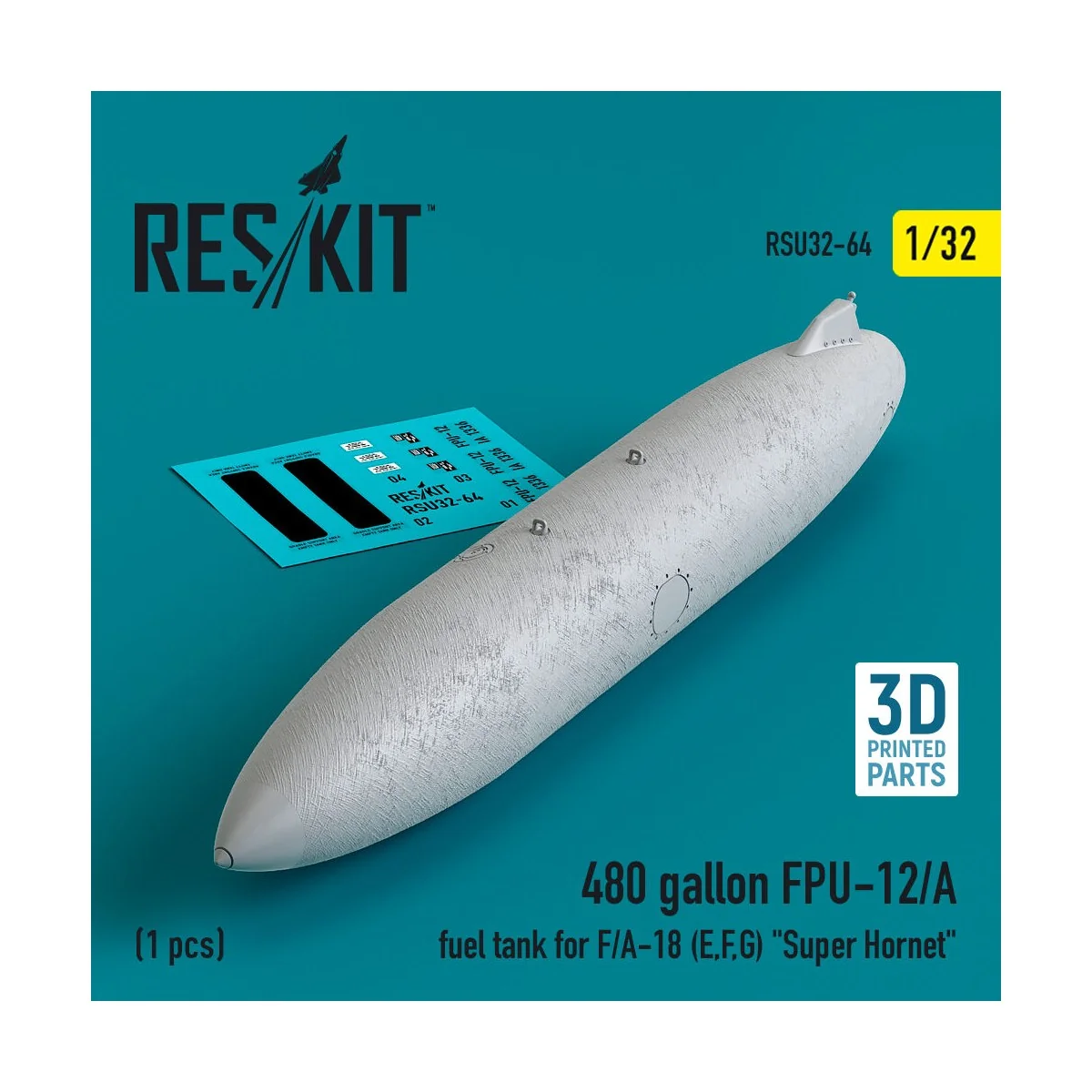 480 gallon FPU-12/A fuel tank for F/A-18 (E, F, G) Super Hornet (1 ...