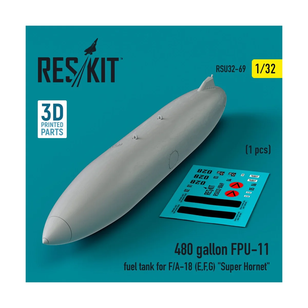 480 gallon FPU-11 fuel tank for F/A-18 (E, F, G) Super Hornet (1 pc...