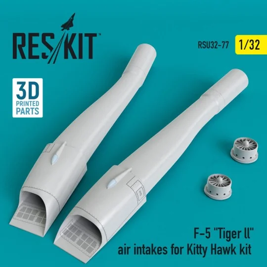 F-5 Tiger ll air intakes for Kitty Hawk kit (3D Printed), 1/32 - Re... F-5 Tiger ll air intakes for Kitty Hawk kit (3D Printed), 1/32 - Re...