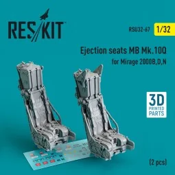 Ejection seats MB Mk.10Q for Mirage 2000B,D,N (2 pcs) (3D Printed) ...