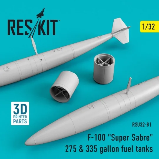 F-100 Super Sabre 275 & 335 gallon fuel tanks 1/32 - ResKit Models ...