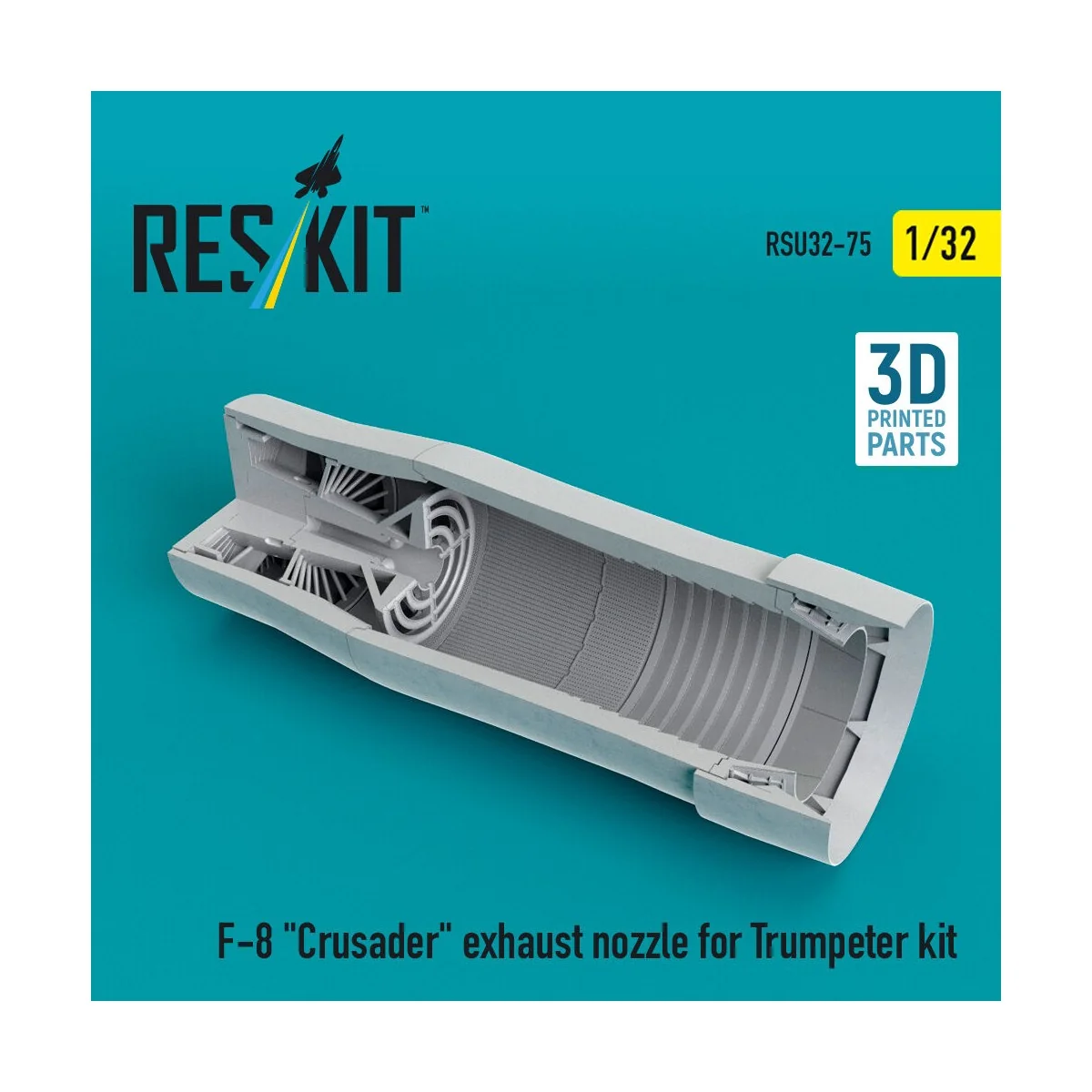F-8 Crusader exhaust nozzle for Trumpeter kit (3D Printed) 1/32 - R...