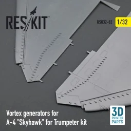 Vortex generators for A-4 Skyhawk for Trumpeter kit (3D Printed) 1/...