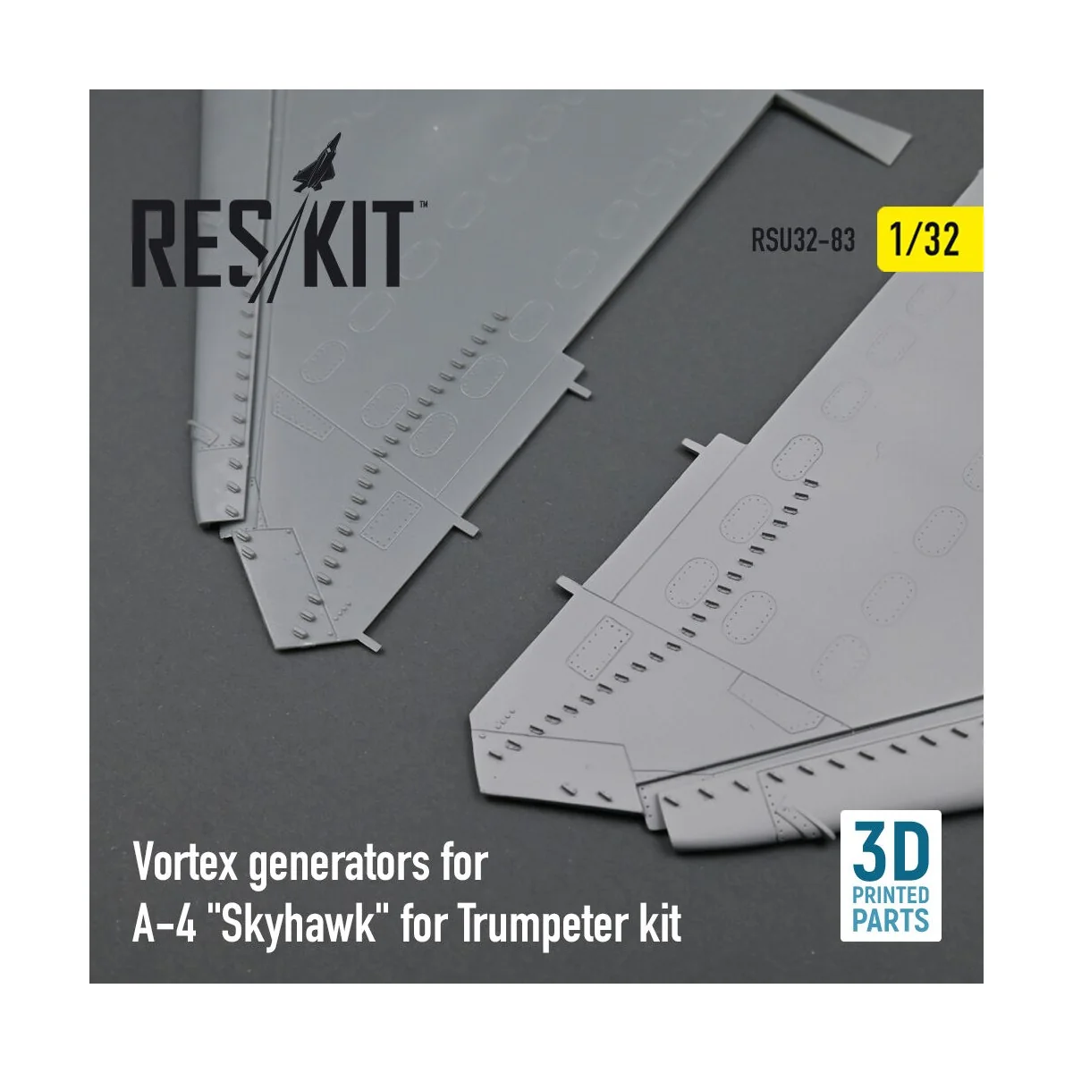 Vortex generators for A-4 Skyhawk for Trumpeter kit (3D Printed) 1/...
