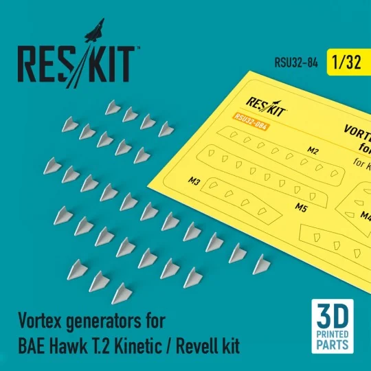 Vortex generators for BAE Hawk T.2 Kinetic / Revell kit (3D Printed...