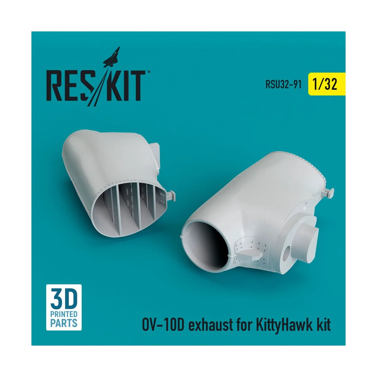 OV-10D Bronco exhaust for KittyHawk kit (3D Printed) 1/32 - ResKit ...