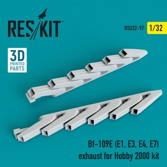 Bf-109E (E1, E3, E4, E7) exhaust for Hobby 2000 kit 1/32 - ResKit M...
