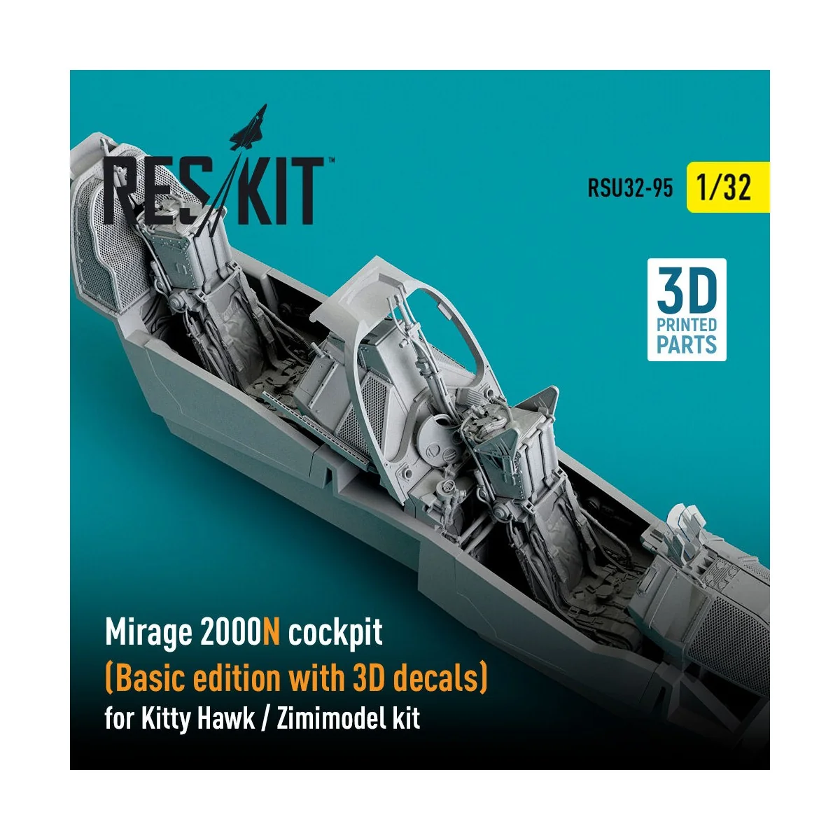 Mirage 2000N cockpit (Basic edition with 3D decals) for Kitty Hawk ...