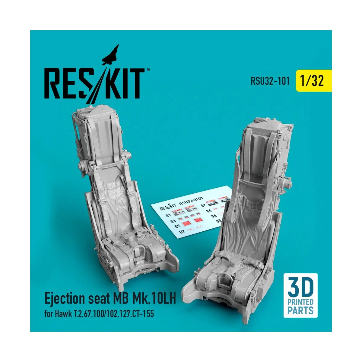 Ejection seat MB Mk.10LH for Hawk T.2,67,100/102,127,CT-155 (3D Pri...