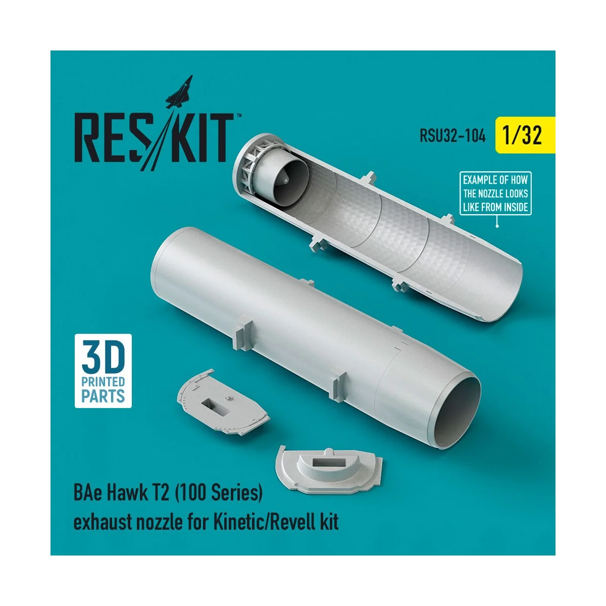 BAe Hawk T2 (100 Series) exhaust nozzle for Kinetic/Revell kit, 1/3... BAe Hawk T2 (100 Series) exhaust nozzle for Kinetic/Revell kit, 1/3...