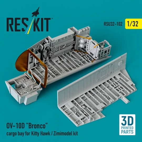OV-10D Bronco cargo bay for Kitty Hawk/Zimimodel kit (3D Printed), ...