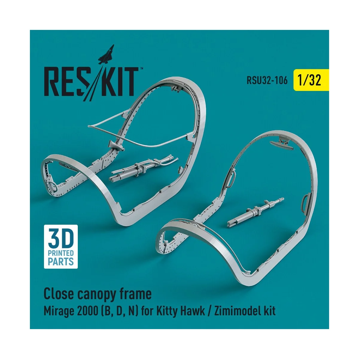 Close canopy frame Mirage 2000 (B, D, N) for Kitty Hawk / Zimimodel... Close canopy frame Mirage 2000 (B, D, N) for Kitty Hawk / Zimimodel...