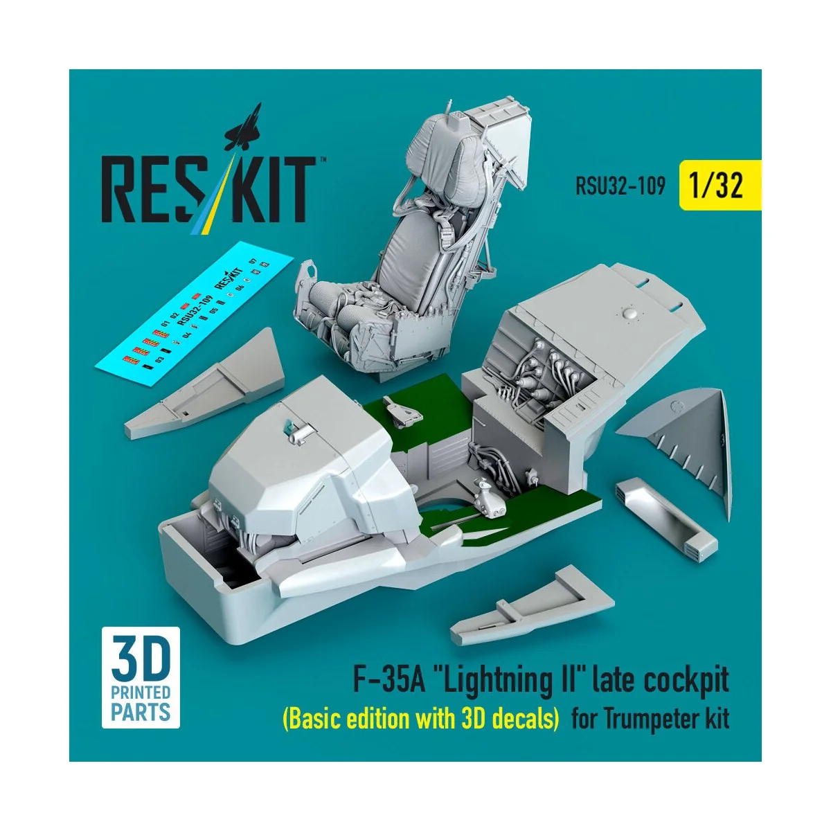 F-35A Lightning II late cockpit (Basic edition with 3D decals) for ...