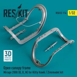 Open canopy frame Mirage 2000 (B,D,N) for Kitty Hawk / Zimimodel ki...