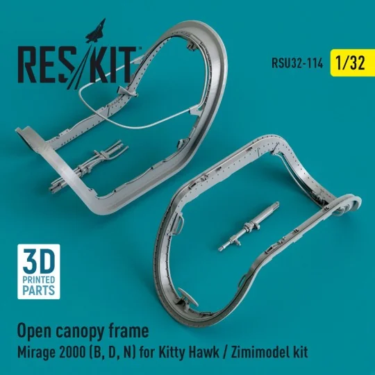 Open canopy frame Mirage 2000 (B,D,N) for Kitty Hawk / Zimimodel ki...
