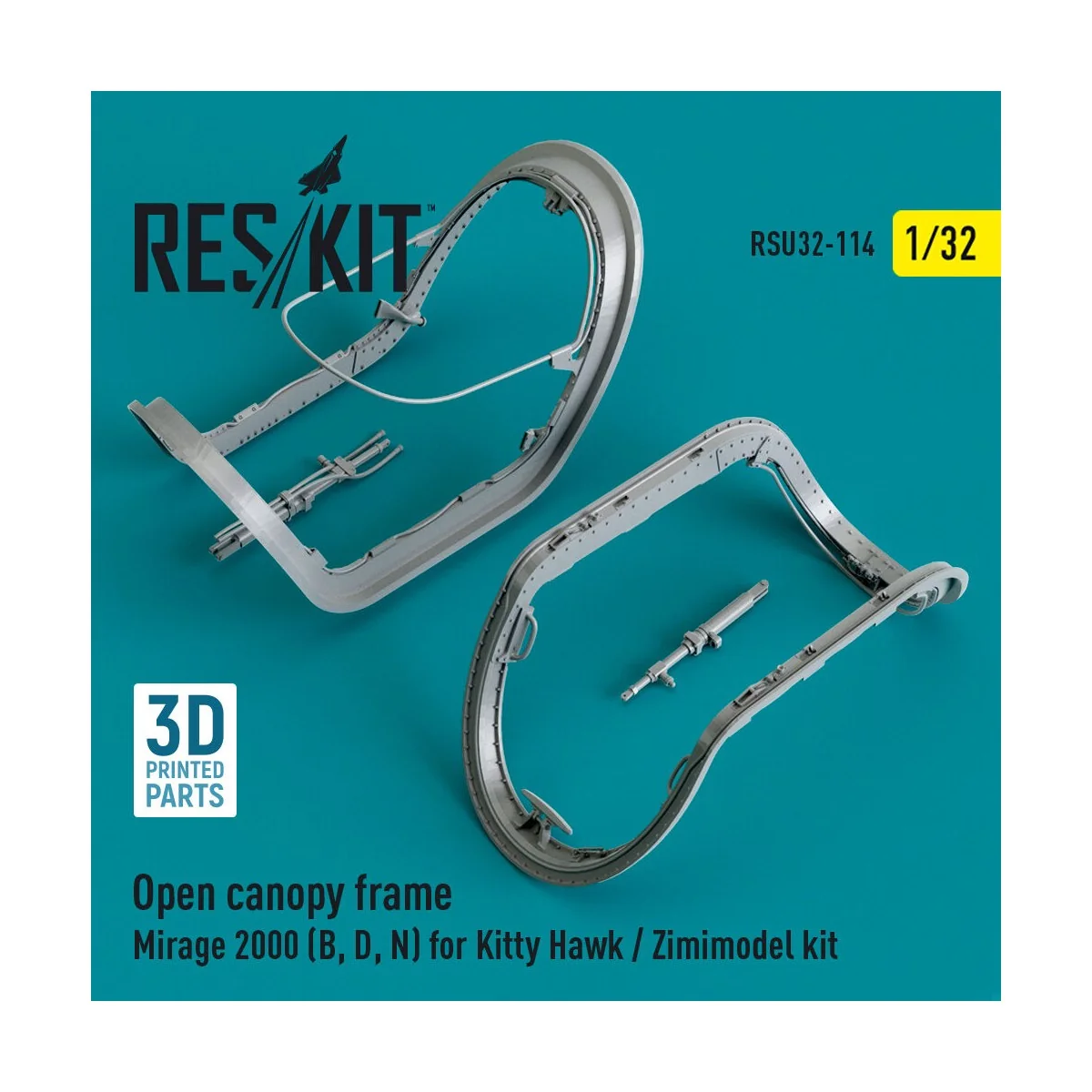 Open canopy frame Mirage 2000 (B,D,N) for Kitty Hawk / Zimimodel ki...