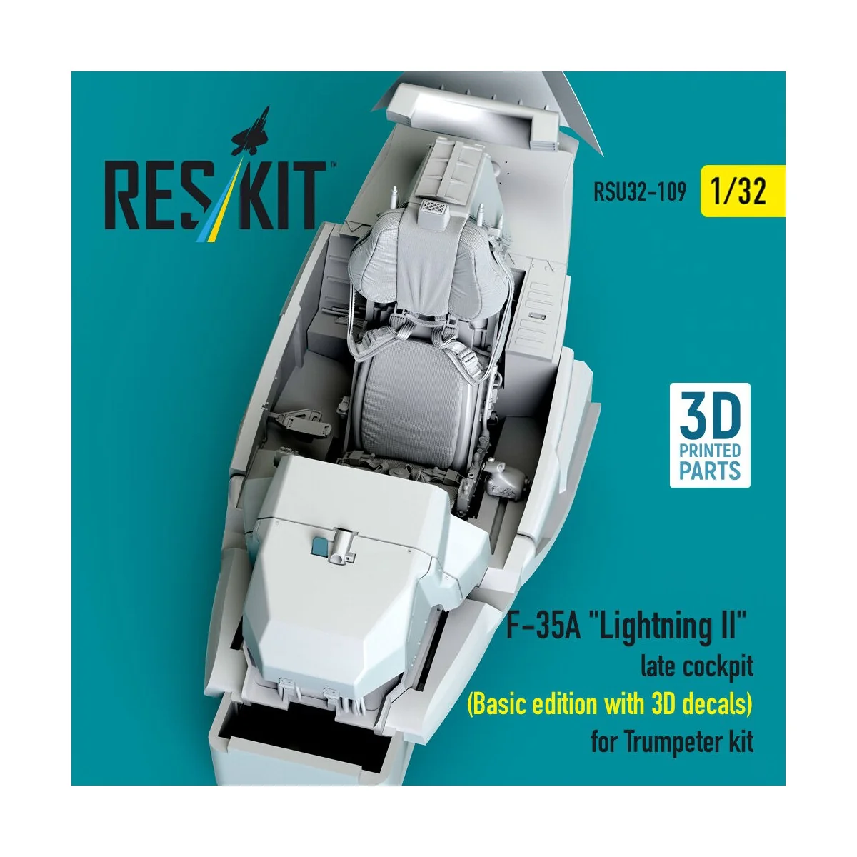 F-35A Lightning II late cockpit (Basic edition with 3D decals) for ...