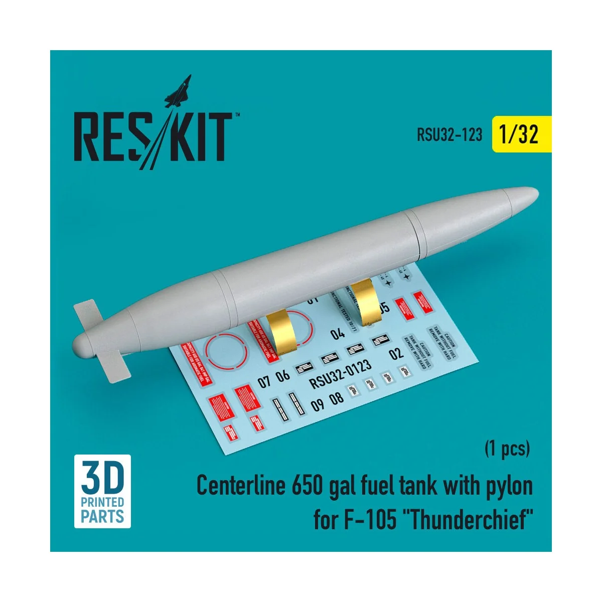 Centerline 650 gal fuel tank with pylons for F-105 Thunderchief (1 ...