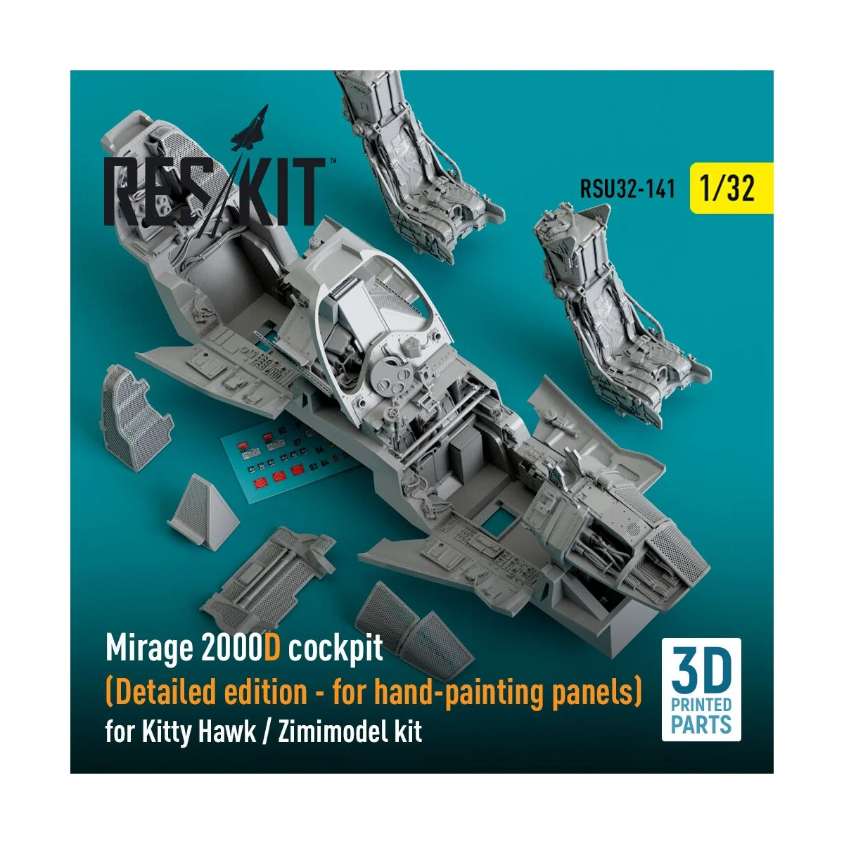 Mirage 2000D cockpit (Detailed edition) for Kitty Hawk / Zimimodel ...