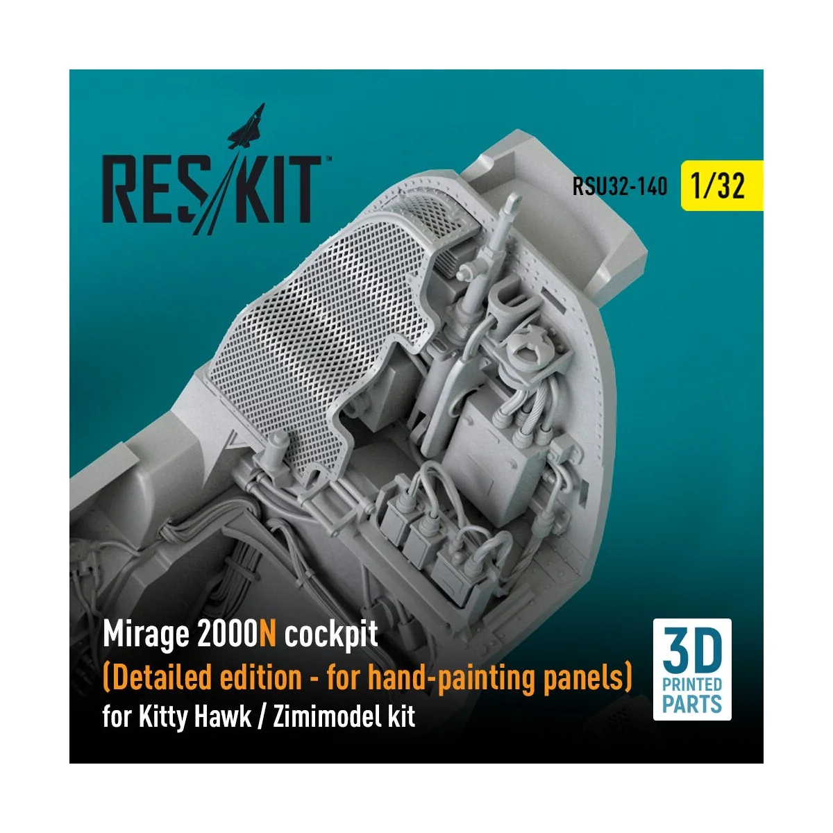 Mirage 2000N cockpit (Detailed edition) for Kitty Hawk / Zimimodel ...