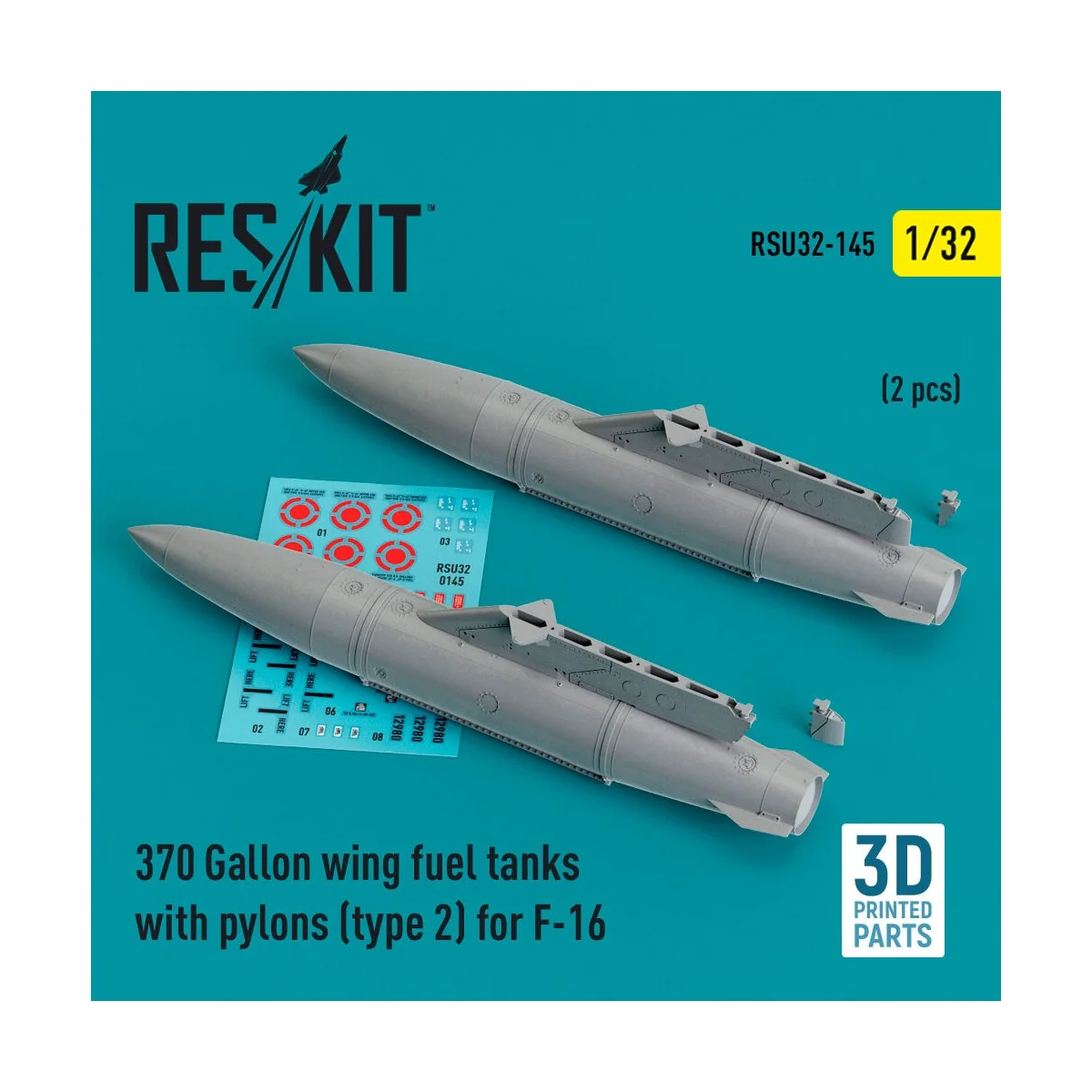 370 Gallon wing fuel tanks with pylons (type 2) for F-16 (A/B/C/D/E... 370 Gallon wing fuel tanks with pylons (type 2) for F-16 (A/B/C/D/E...