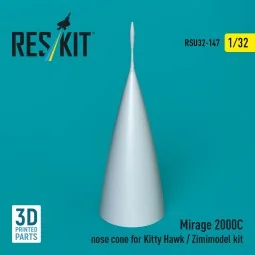 Mirage 2000C nose cone for Kitty Hawk / Zimimodel kit (3D Printed),...