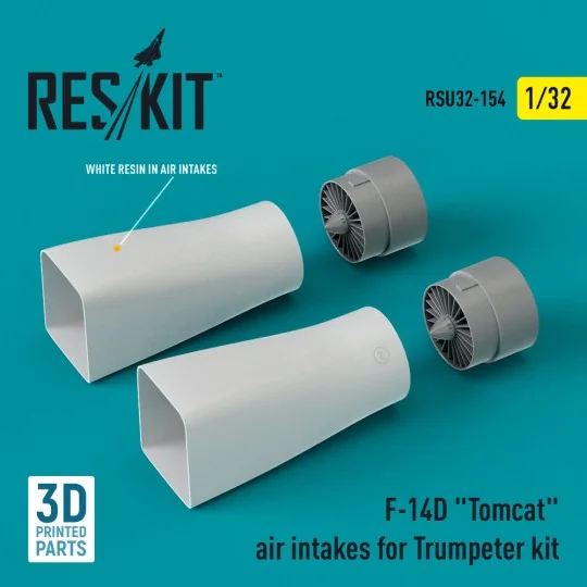 F-14D Tomcat air intakes for Trumpeter kit (3D Printed), 1/32 - Res... F-14D Tomcat air intakes for Trumpeter kit (3D Printed), 1/32 - Res...