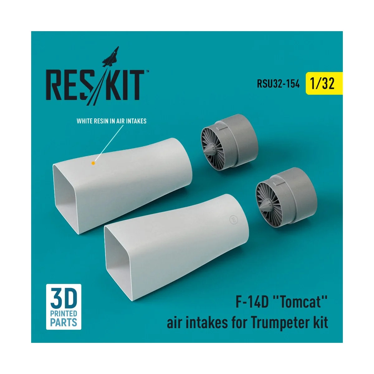 F-14D Tomcat air intakes for Trumpeter kit (3D Printed), 1/32 - Res... F-14D Tomcat air intakes for Trumpeter kit (3D Printed), 1/32 - Res...