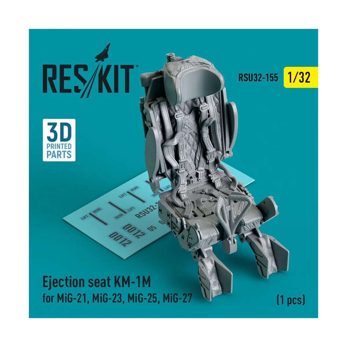 Ejection seat KM-1M for MiG-21, MiG-23, MiG-25, MiG-27 (1 pcs) (3D ...