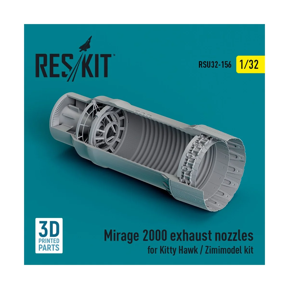 Mirage 2000 exhaust nozzle for Kitty Hawk / Zimimodel kit (3D Print...