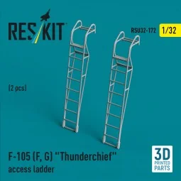 F-105 (F, G) Thunderchief access ladders (2 pcs) (3D Printed), 1/32...