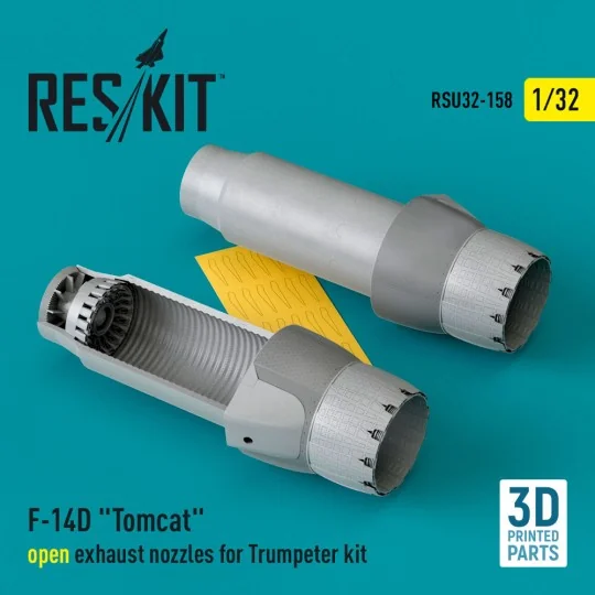 F-14D Tomcat open exhaust nozzles for Trumpeter kit (3D Printed), 1... F-14D Tomcat open exhaust nozzles for Trumpeter kit (3D Printed), 1...
