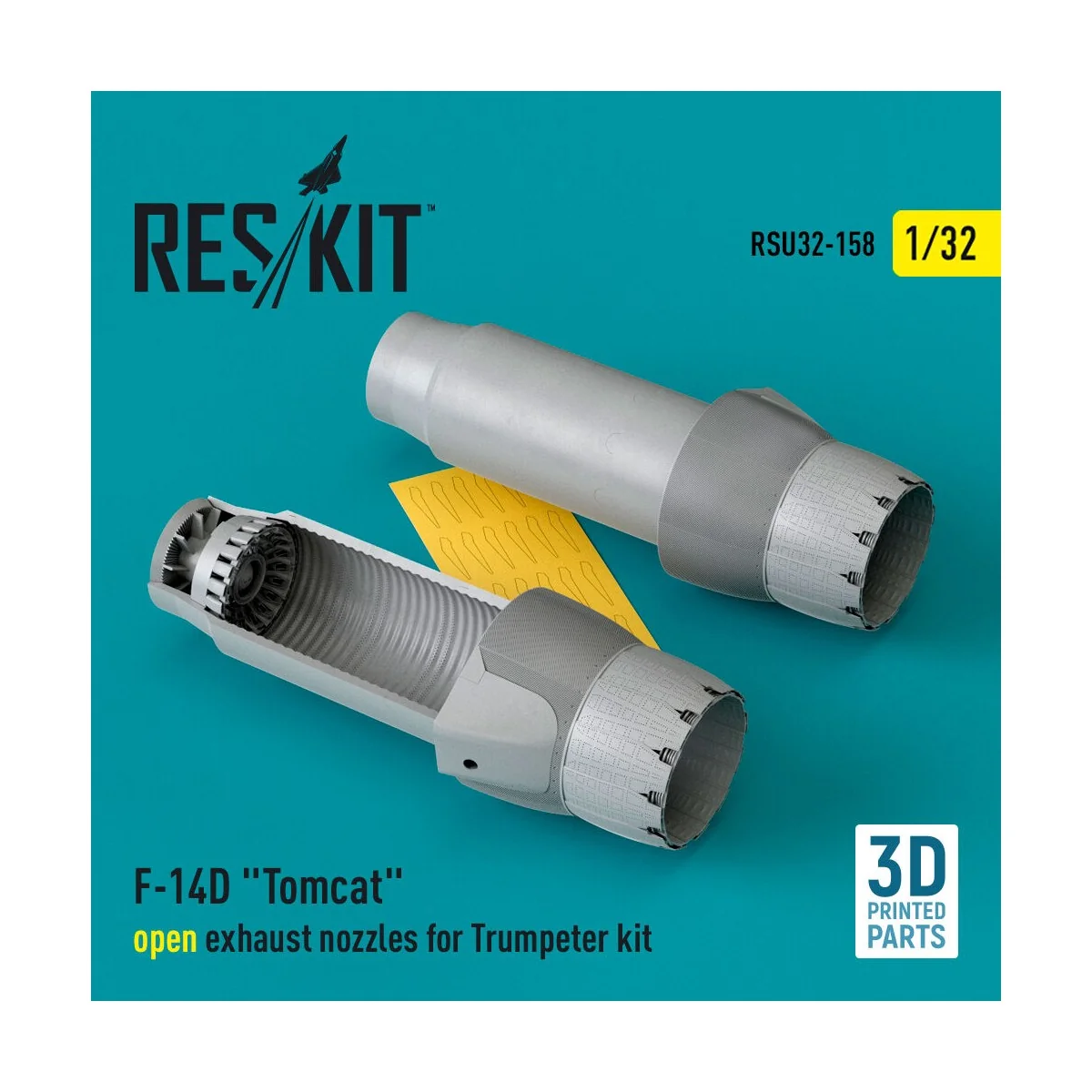 F-14D Tomcat open exhaust nozzles for Trumpeter kit (3D Printed), 1... F-14D Tomcat open exhaust nozzles for Trumpeter kit (3D Printed), 1...