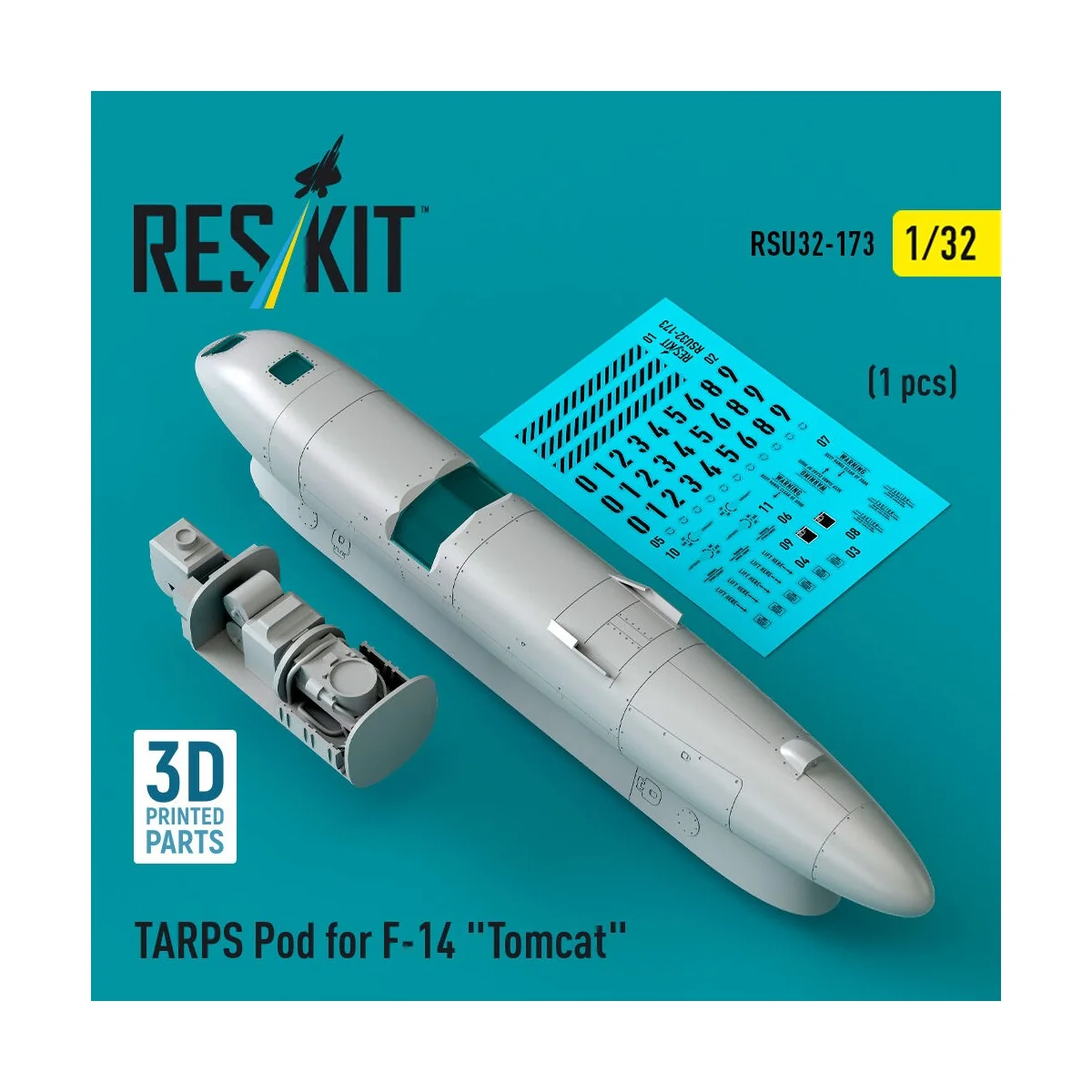 TARPS pod for F-14 Tomcat (1 pcs) (3D printed), 1/32 - ResKit Model...