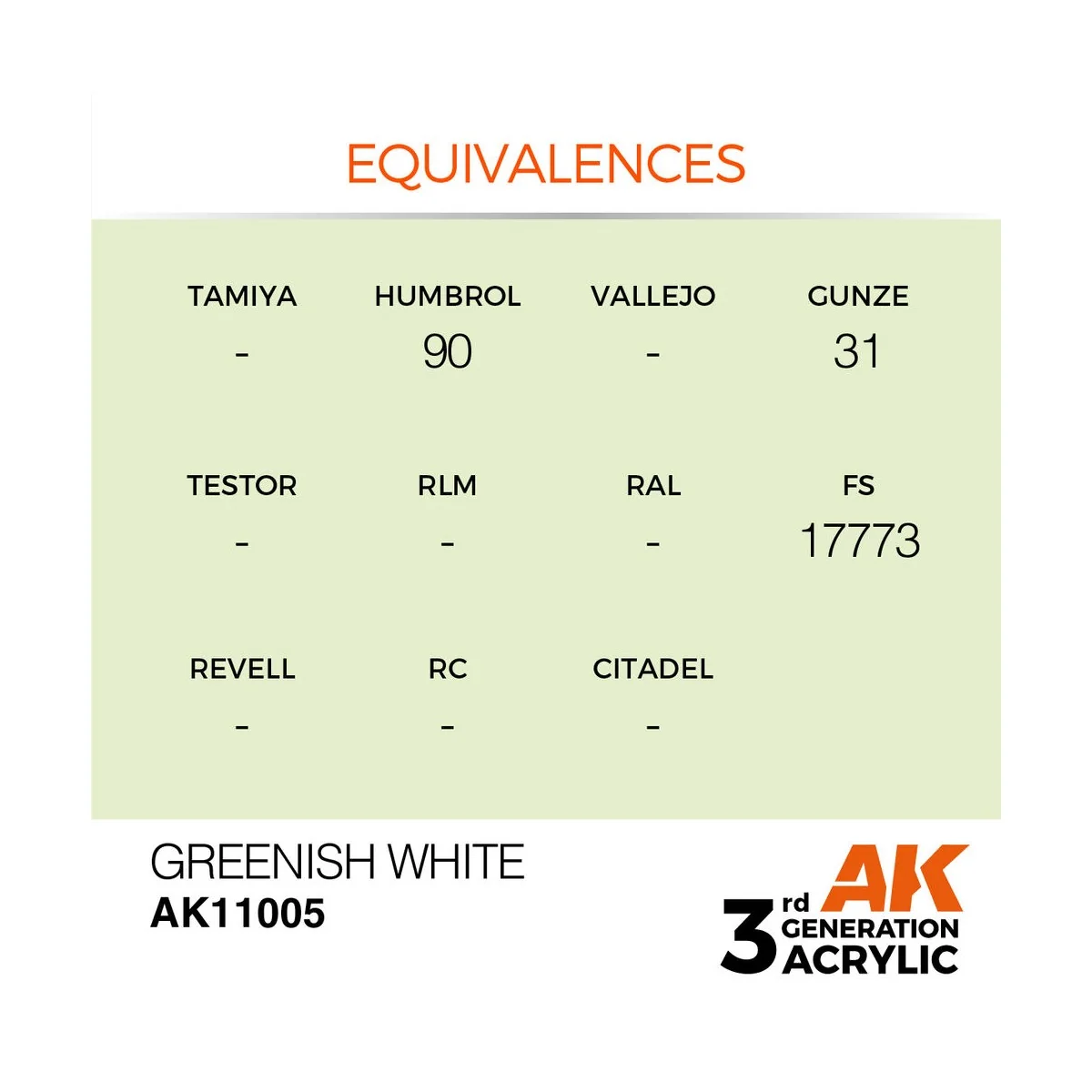 Greenish White 17ml - AK Interactive AK11005