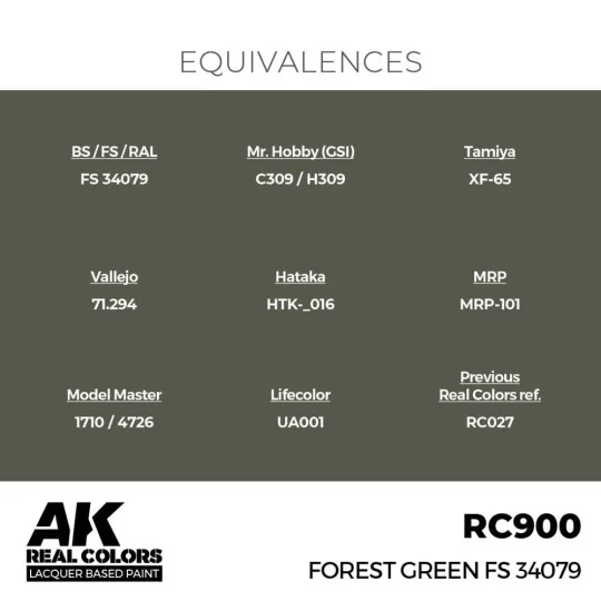 Real Colors: Forest Green FS 34079 17 ml. - AK Interactive RC900 Real Colors: Forest Green FS 34079 17 ml. - AK Interactive RC900
