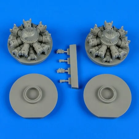B-25 Mitchell engines f. Italeri/ACC.M., 1/48 - Quickboost QB48 554