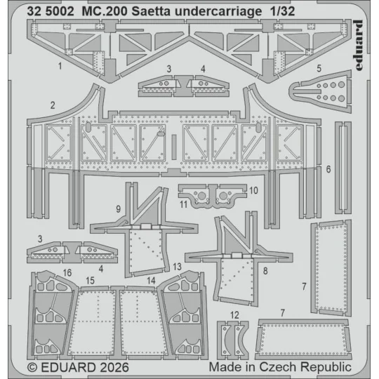 MC.200 Saetta undercarriage for Italeri, 1/32 - Eduard Accessories ... MC.200 Saetta undercarriage for Italeri, 1/32 - Eduard Accessories ...