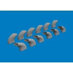 Bf 109G-5/6 exhaust stacks PRINT for Airfix, 1/24 - Eduard Accessor... 2