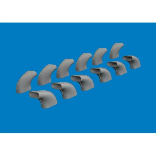 Bf 109G-5/6 exhaust stacks PRINT for Airfix, 1/24 - Eduard Accessor... Bf 109G-5/6 exhaust stacks PRINT for Airfix, 1/24 - Eduard Accessor...