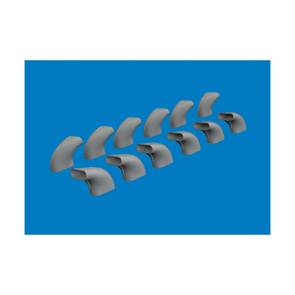 Bf 109G-5/6 exhaust stacks PRINT for Airfix, 1/24 - Eduard Accessor... Bf 109G-5/6 exhaust stacks PRINT for Airfix, 1/24 - Eduard Accessor...