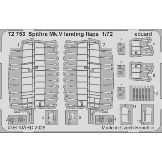 Spitfire Mk.V landing flaps for Eduard, 1/72 - Eduard Accessories 7... Spitfire Mk.V landing flaps for Eduard, 1/72 - Eduard Accessories 7...