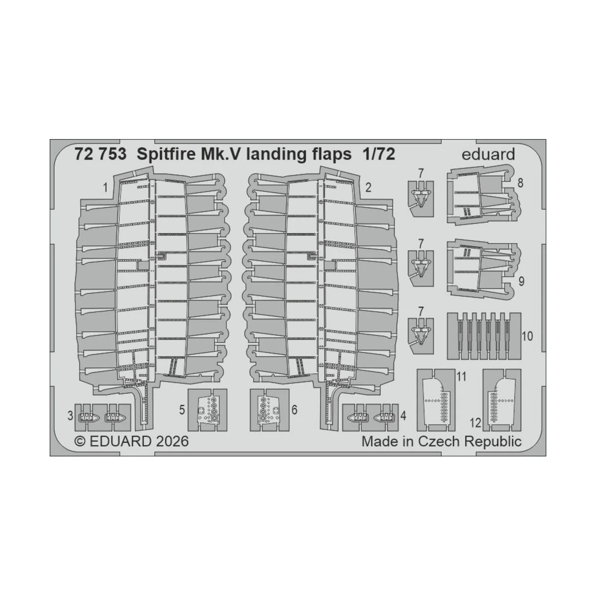 Spitfire Mk.V landing flaps for Eduard, 1/72 - Eduard Accessories 7... Spitfire Mk.V landing flaps for Eduard, 1/72 - Eduard Accessories 7...