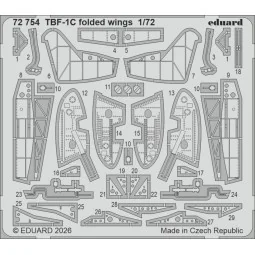 TBF-1C folded wings for Hobby Boss, 1/72 - Eduard Accessories 72754 2