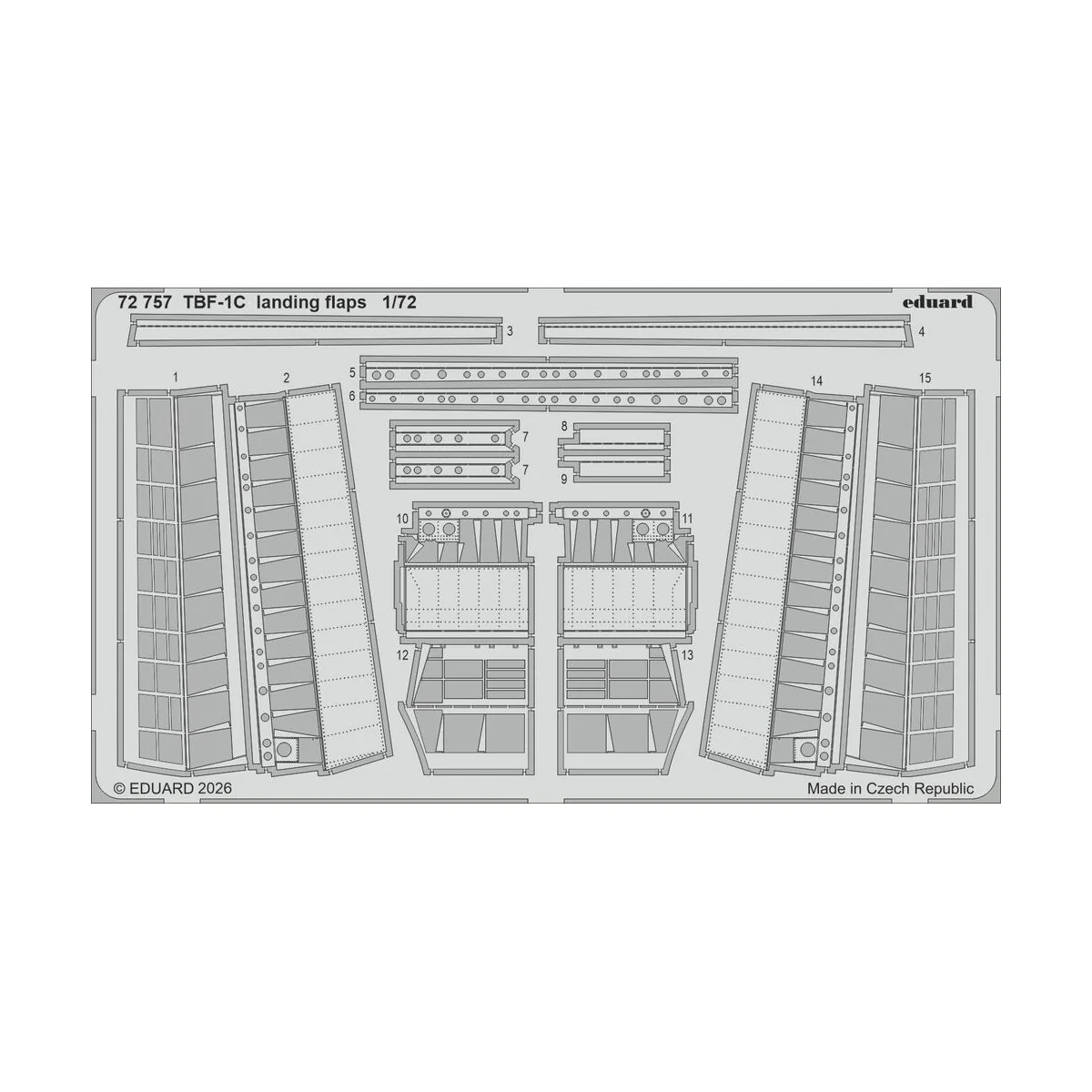 TBF-1C landing flaps for Hobby Boss, 1/72 - Eduard Accessories 72757 TBF-1C landing flaps for Hobby Boss, 1/72 - Eduard Accessories 72757
