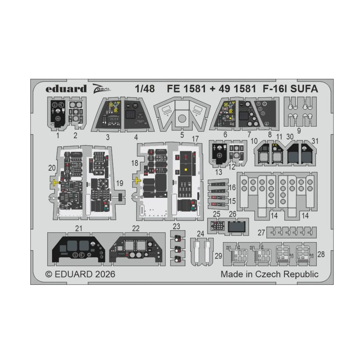 F-16I SUFA for Great Wall Hobby, 1/48 - Eduard Accessories FE1581