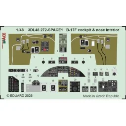 B-17F cockpit & nose interior SPACE for Revell, 1/48 - Eduard Acces...