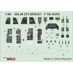 F-16I SUFA SPACE for Great Wall Hobby, 1/48 - Eduard Accessories 3D...