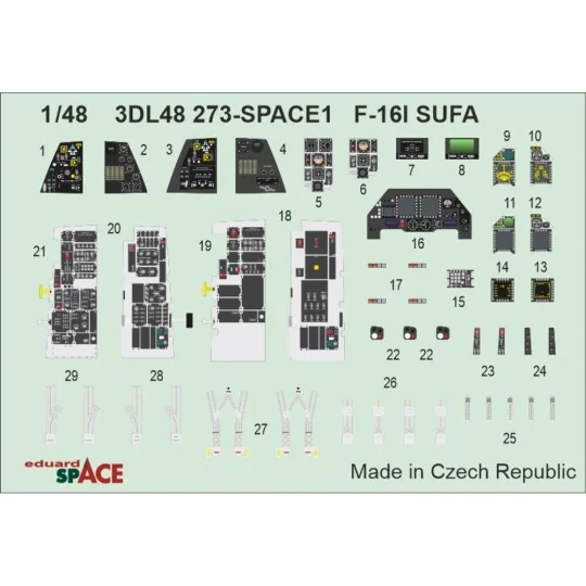F-16I SUFA SPACE for Great Wall Hobby, 1/48 - Eduard Accessories 3D... F-16I SUFA SPACE for Great Wall Hobby, 1/48 - Eduard Accessories 3D...