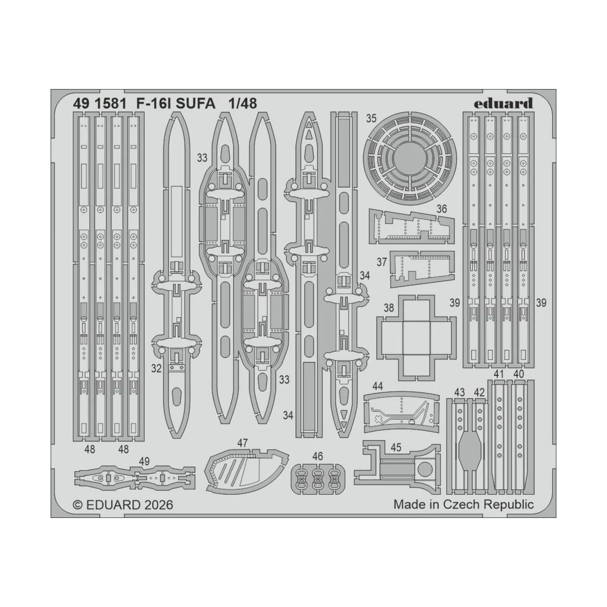 F-16I SUFA for Great Wall Hobby, 1/48 - Eduard Accessories 491581 F-16I SUFA for Great Wall Hobby, 1/48 - Eduard Accessories 491581